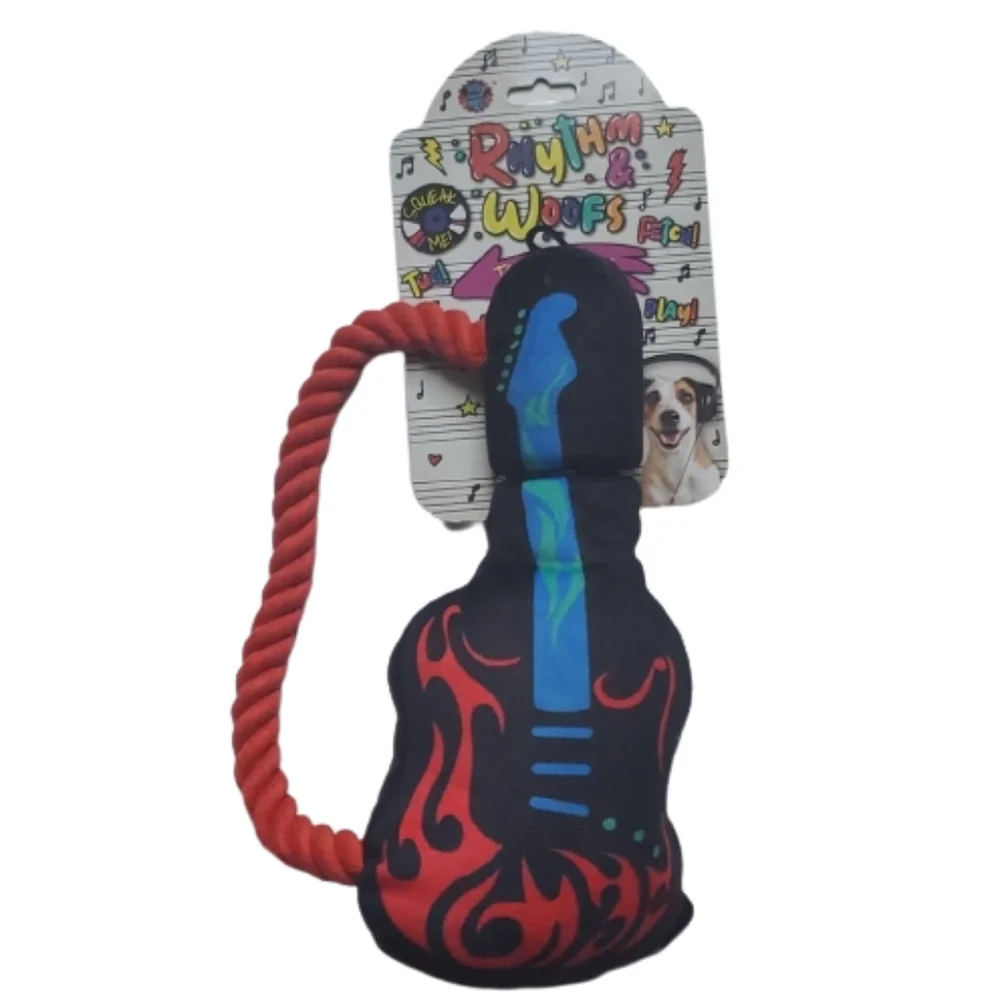 HP 👏 Bow Wow Rhythm & Woofs Guitar Squeak Toy-OS